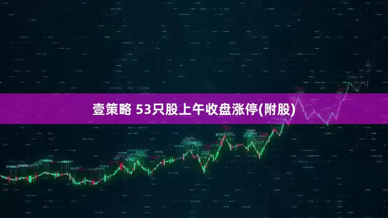 壹策略 53只股上午收盘涨停(附股)