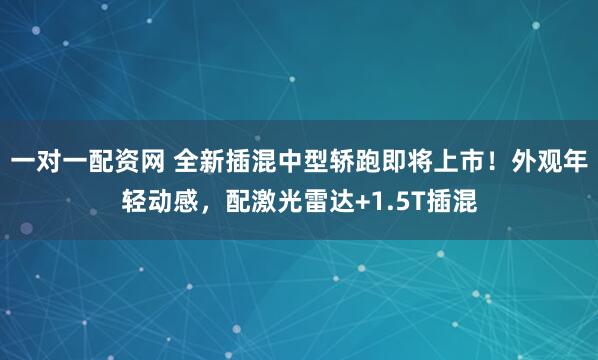 一对一配资网 全新插混中型轿跑即将上市！外观年轻动感，配激光雷达+1.5T插混